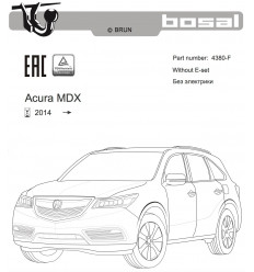 Фаркоп на Acura Mdx 4380-F