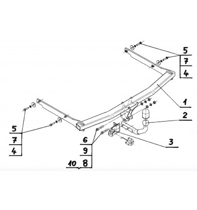 Фаркоп на Ford Focus 2 F-229