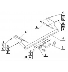 Фаркоп на Ford Focus 2 F-238