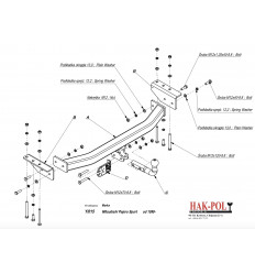 Фаркоп на Mitsubishi Pajero Sport Y/015