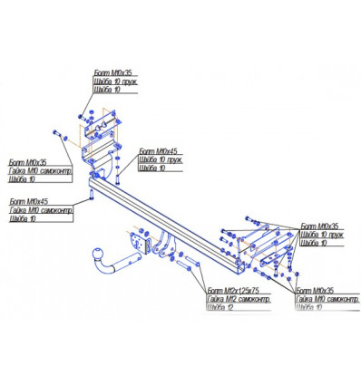 Фаркоп на Nissan Qashqai 4357A