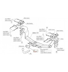 Фаркоп на Nissan X-Trail 4371A 