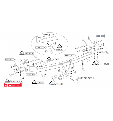 Фаркоп на Hyundai Santa Fe 044-821