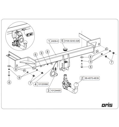 Фаркоп на Opel Mokka 049-393