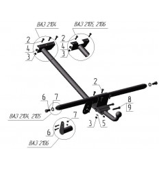 Фаркоп на ВАЗ-2106, ВАЗ-2103, ВАЗ-2101 "Жигули" VAZ-36