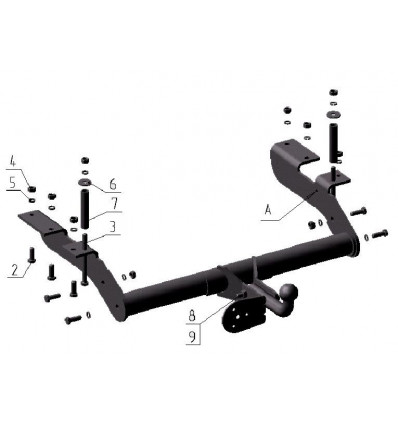 Фаркоп на ГАЗ-2752, ГАЗ-2217 GAZ-09