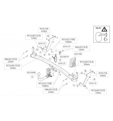 Фаркоп на Peugeot 3008 626100