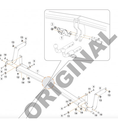 Фаркоп на Peugeot 3008 E4723CA