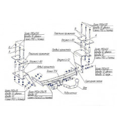 Фаркоп на Chevrolet Rezzo 5255A