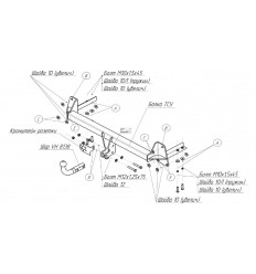 Фаркоп на Chevrolet Aveo 5264A