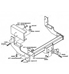 Фаркоп на ГАЗ-2705, 3221 5601F