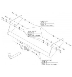 Фаркоп на УАЗ-23602 Карго, UAZ Cargo 6505A