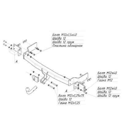 Фаркоп на Kia Sorento 6734A