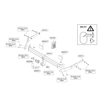 Фаркоп на Ford Focus 3 546100