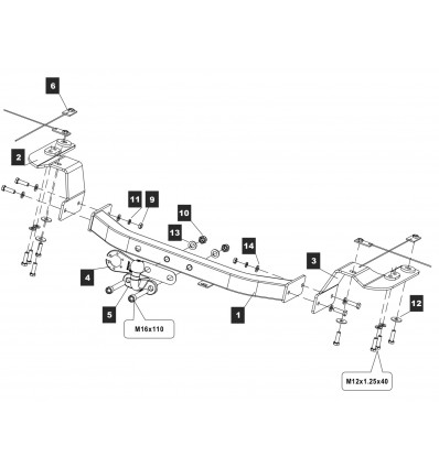 Фаркоп на Toyota Land Cruiser 200 24.9003.21