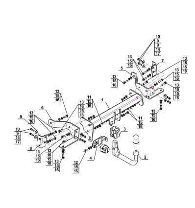 Фаркоп на Opel Antara O-094