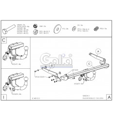 Оцинкованный фаркоп на Mazda 3 M135A