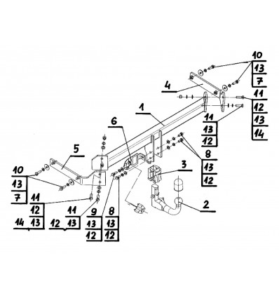 Фаркоп на Mazda CX-7 M-031