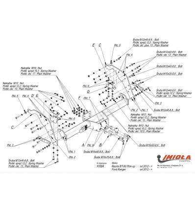 Фаркоп на Mazda BT50 E/050