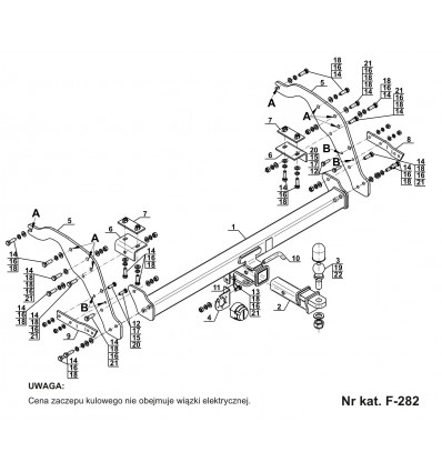 Фаркоп на Mazda BT50 F-282