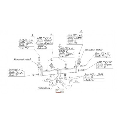 Фаркоп на Chery Bonus 7604A