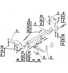 Фаркоп на Toyota Corolla T-096