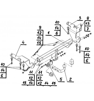 Фаркоп на Toyota Corolla T-096