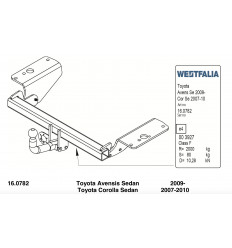 Фаркоп на Toyota Avensis 335343600001