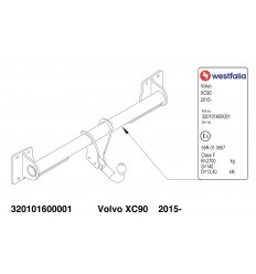 Фаркоп на Volvo XC90 320101600001