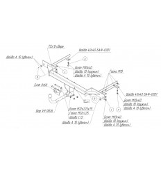 Фаркоп на Chevrolet Cruze 5262A