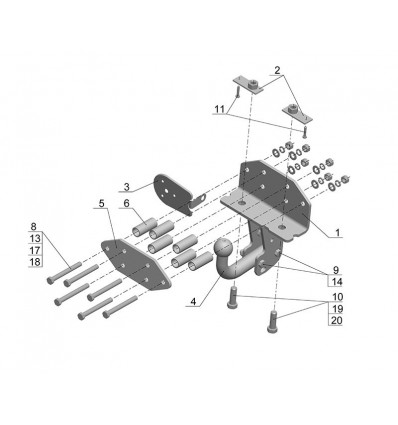 Фаркоп на Toyota Land Cruiser 200 TY19