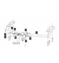 Фаркоп на Toyota Highlander 24.2790.31