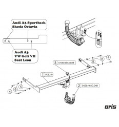 Фаркоп на Volkswagen Golf 7 050-523