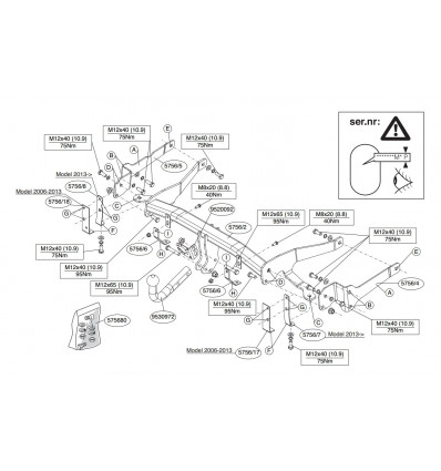 Фаркоп на Chevrolet Captiva 575600