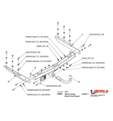 Фаркоп на Chrysler Voyager CH/003