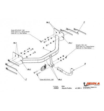 Фаркоп на Chrysler Pacifica CH/024