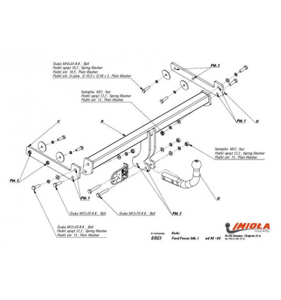 Фаркоп на Ford Focus E/023