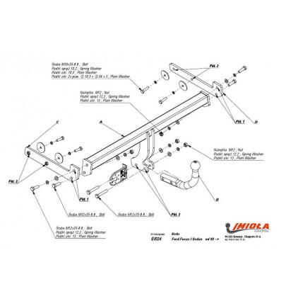 Фаркоп на Ford Focus E/024