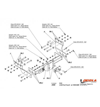 Фаркоп на Ford Transit E/026