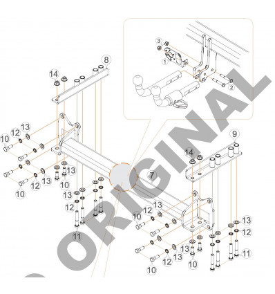 Фаркоп на Land Rover Range Rover Velar E2802AA