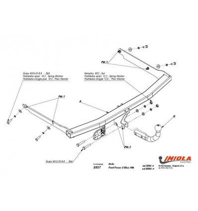 Фаркоп на Ford C-MAX E/037