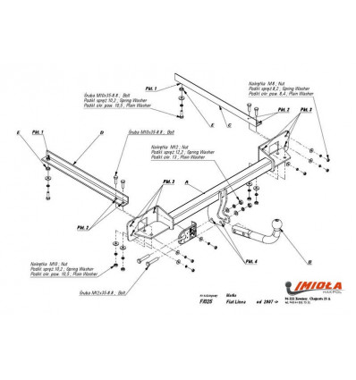 Фаркоп на Fiat Linea F/025