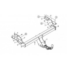 Фаркоп на Mitsubishi Pajero 340072600001