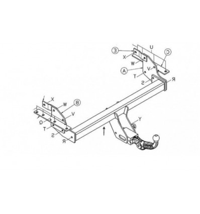 Фаркоп на Mitsubishi Pajero 340072600001