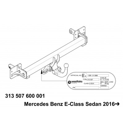 Фаркоп на Mercedes E 313507600001