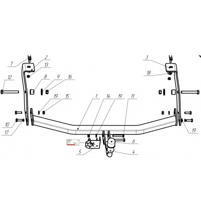 Фаркоп на Lifan Myway 3322-A