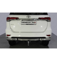 Защита задняя (уголки двойные) 76,1/42,4 мм на Toyota Fortuner TOYFORT17-34