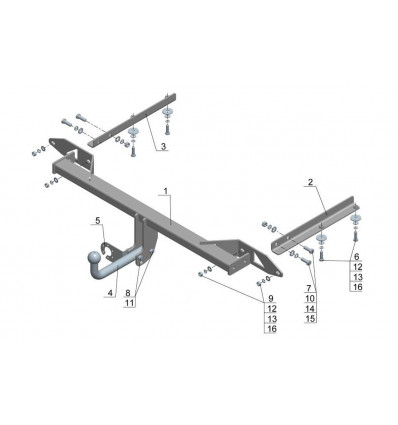 Фаркоп на Chevrolet Orlando CV09