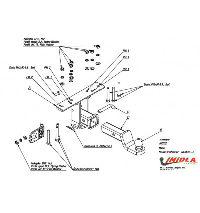 Фаркоп на Nissan Pathfinder N/202