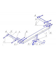 Фаркоп на Ford Kuga FD22